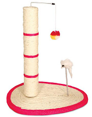 Triol Когтеточка Столбик №205 с мышкой на пружине и шариком