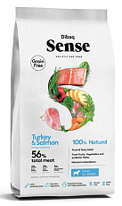 Dibaq Sense Grain Free Puppy (Индейка, лосось)