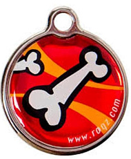 Адресник RogZ ID Tag Metal Red Bones