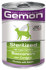 Gemon Консервы Cat Sterilized Rabbit