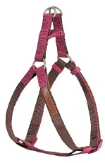 CAMON Шлея регулируемая двухцветная, коричневая/цикламеновая