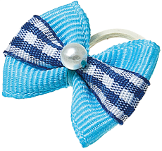 Бантик (пара) голубой с полоской