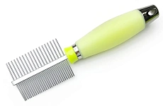PetStar Расческа двухсторонняя 49 зубцов, зеленая