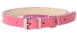 Mr.Kranch Ошейник кожаный прямой, розовый