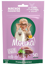 Molina Лакомство для собак Утиные кусочки