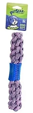 PetStar Снаряд веревочный с резиновой вставкой