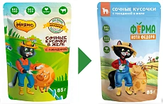 Ферма кота Федора сочные кусочки в желе с говядиной