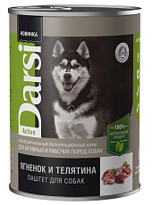 Darsi Консервы для активных и рабочих собак (Ягненок и телятина)
