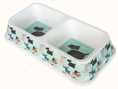 For Friends Миска двойная с рисунком, 2х0,33 л