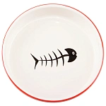 Mr.Kranch Миска красно-белая с рыбками