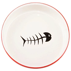 Mr.Kranch Миска красно-белая с рыбками