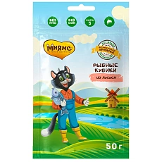 Мнямс Рыбные кубики из лосося для кошек (Фермерская Ярмарка)