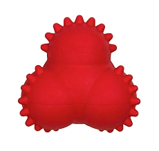 Playology Дентальный жевательный тройной мяч SQUEAKY BOUNCE BALL для щенков с ароматом говядины, красный