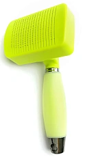 PetStar Расческа-триммер с кнопкой для самоочистки, зеленая