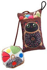 Let´s Play Игрушка в виде подушки с кошкой, 9 см