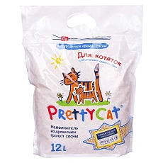 PrettyCat Наполнитель древесный Wood Granules для котят