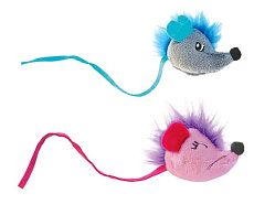 Petstages Игрушка "Fuzzy Rat", 4,5 см (2 шт.)