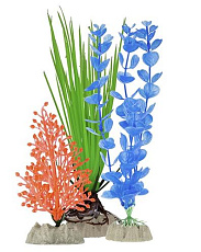 GloFish Набор растений (S оранжевое, M зеленое, L синее)