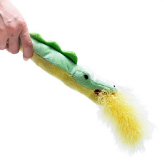 Дразнилка с перьями и хрустящим хвостом "Крокодил"