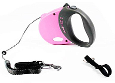 Рулетка Flexi Comfort Basic, трос, розовая