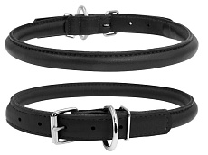 Collar Ошейник для длинношерстных "Waudog" (Glamour), черный