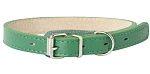 Mr.Kranch Ошейник кожаный прямой, зеленый