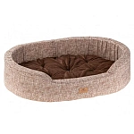 Ferplast Лежанка DANDY F с мехом, меланж коричневый