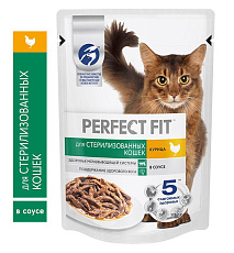 Perfect Fit для стерилизованных котов и кошек (Курица в соусе)
