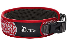 Hunter Ошейник Divo Reflect, красно-черный