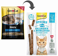 GimCat Палочки с лососем и треской