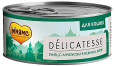 Мнямс Delicatesse Тунец с анчоусами в нежном желе для кошек