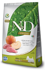 Farmina N&D Prime GF Adult Mini (Кабан и яблоко)
