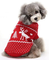 ДиАнКари Свитер красные олени с елкой