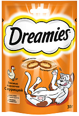 Dreamies Подушечки для кошек с курицей