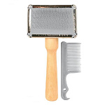 Щетка-пуходерка + гребешок