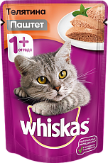 Whiskas паштет с телятиной