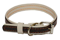 Humpo Ошейник РОЛЛ, коричневый/белый