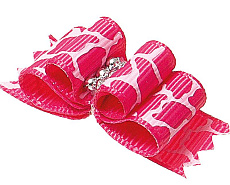 Бантик (пара) тройной объёмный Ностальжи, 4,5х1,5 см