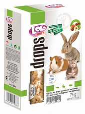 Lolo Pets Дропсы для грызунов (Орех), 75 г
