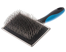 DeLIGHT Пуходерка металл. длиннозубый супержесткий корд