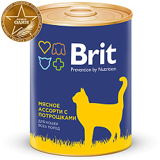 Брит Премиум Консервы для кошек (Мясное ассорти с потрошками)