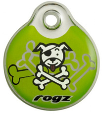 Адресник пластиковый RogZ ID Tag Lime Bone