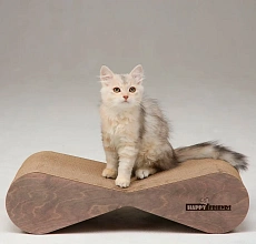 Happy Friends Когтеточка с деревянным ободком Басик, 54х14х22 см