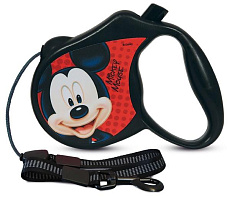 WD1001 Поводок-рулетка Triol "Mickey" трос 3 м (S)