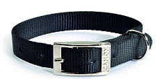 CAMON Ошейник нейлоновый с металлической пряжкой, черный