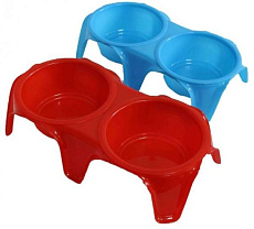 Dogman Подставка с мисками пластиковая