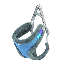 CAMON Шлея голубая с меховой подкладкой