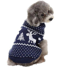 ДиАнКари Свитер синие олени с елкой