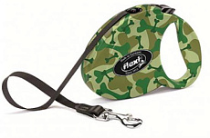 Поводок-рулетка Flexi Fashion Camouflage S лента 3 м