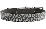 Hunter Ошейник Convenience Reflect, серый/леопард